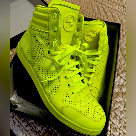 Authentic Gucci lime, green sneaker, limited edition size US 12 - Picture 1 of 6